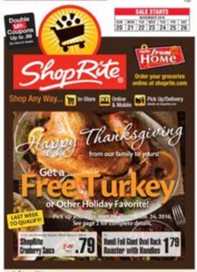 ShopRite Free Turkey Circular 2016